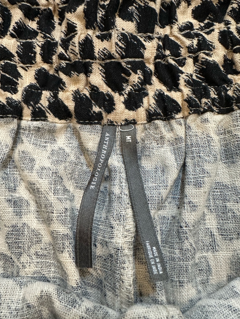 Anthropologie Leopard Print Wide Leg Pull-On Lounge Casual Women’s - Picture 5 of 11
